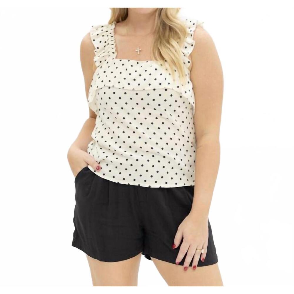 NEW GRACE + EMMA amber tank top in polka dot